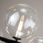 Lustra Lux Lampadario Vetro Bolla Nordico Nero LED