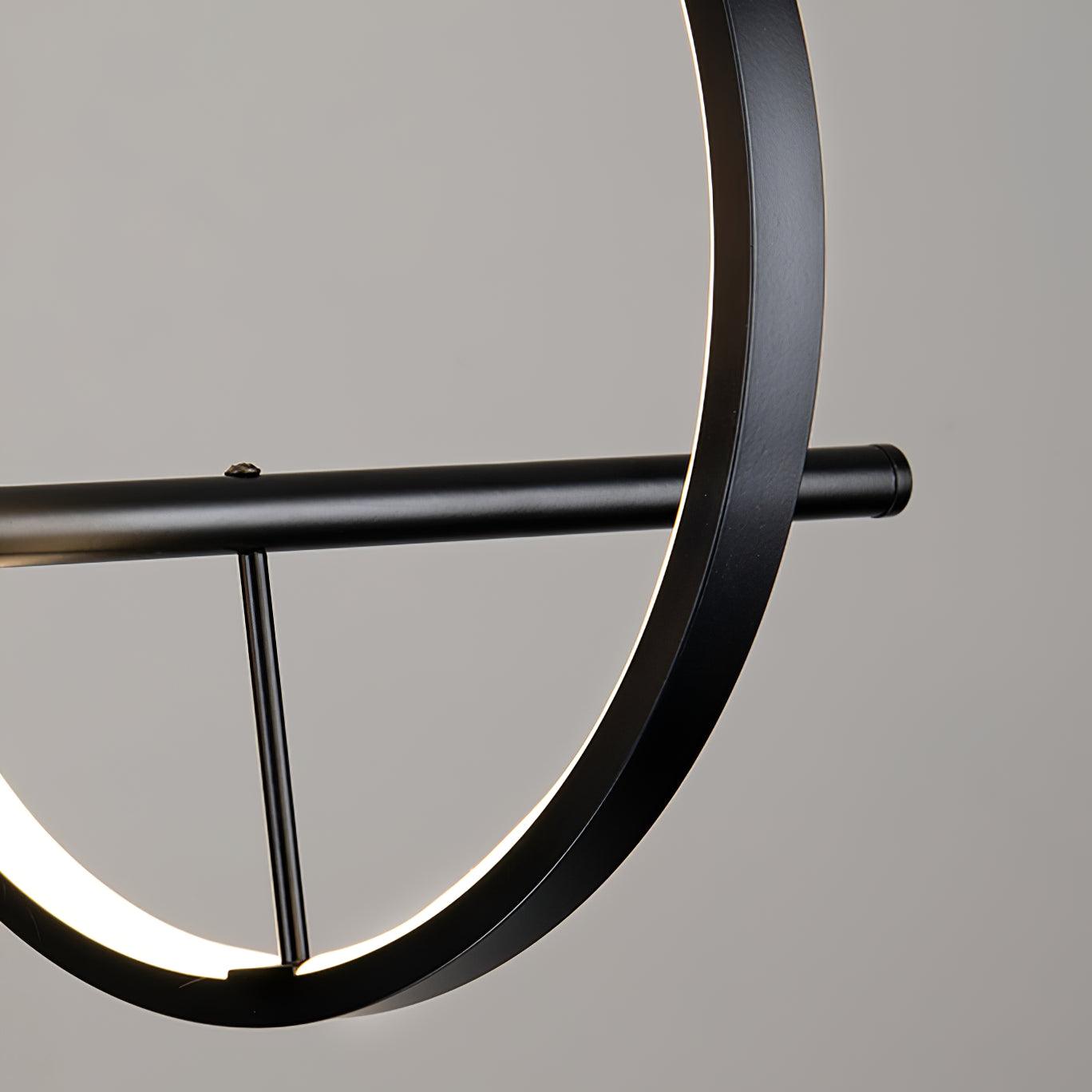 Lustra Lux Lampadario Vetro Bolla Nordico Nero LED