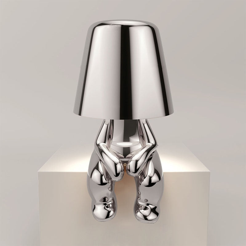 Lampada Figurativa Moderna - Misterlamp Decor Oro Seduto