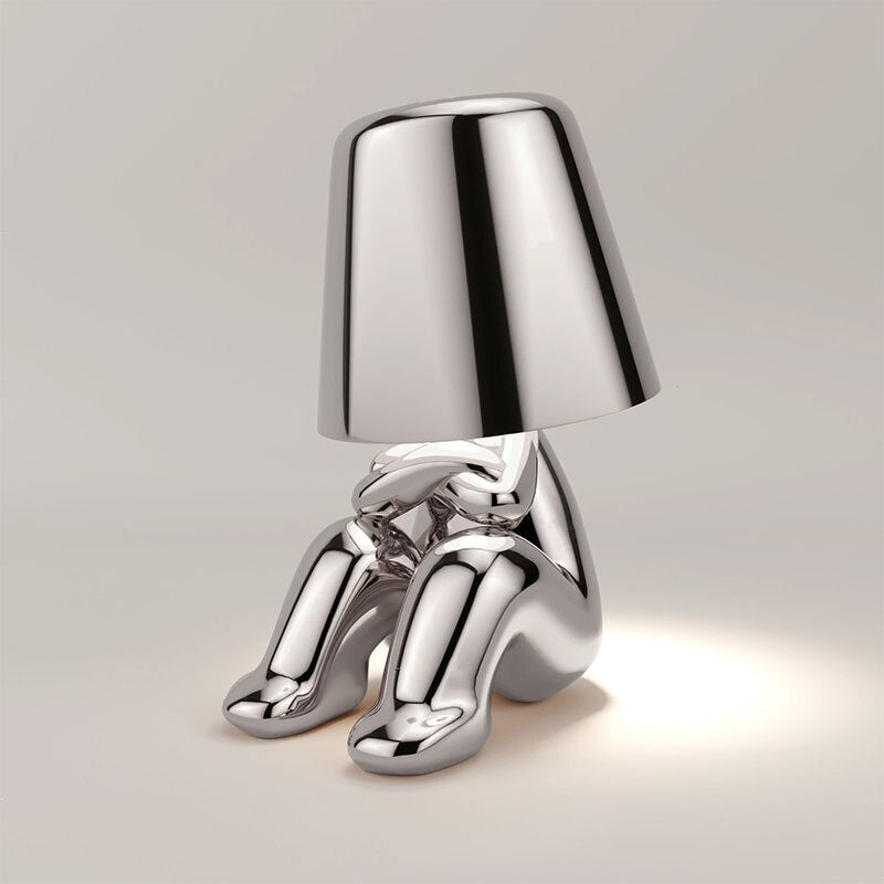 Lampada Figurativa Moderna - Misterlamp Decor Oro Seduto
