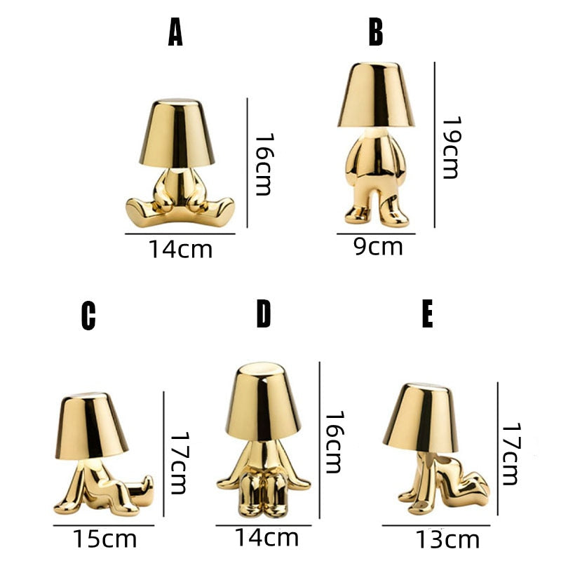 Lampada Figurativa Moderna - Misterlamp Decor Oro Seduto