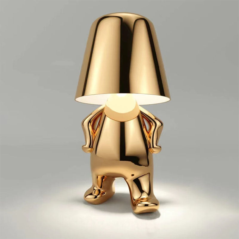 Lampada Figurativa Moderna - Misterlamp Decor Oro Seduto