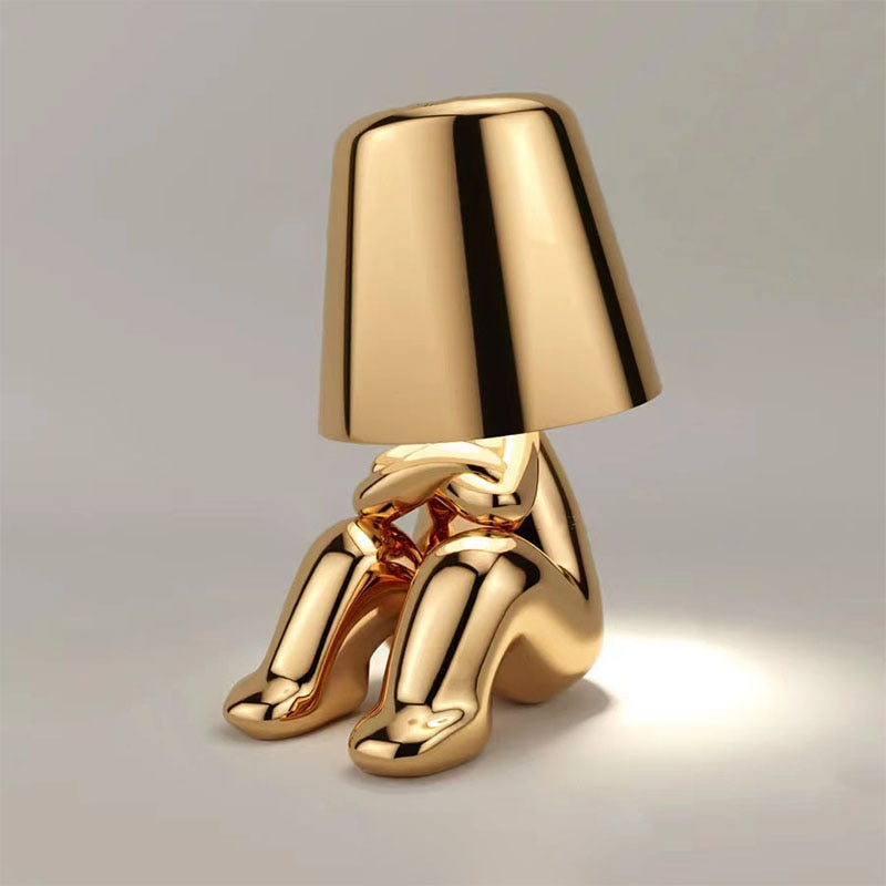 Lampada Figurativa Moderna - Misterlamp Decor Oro Seduto