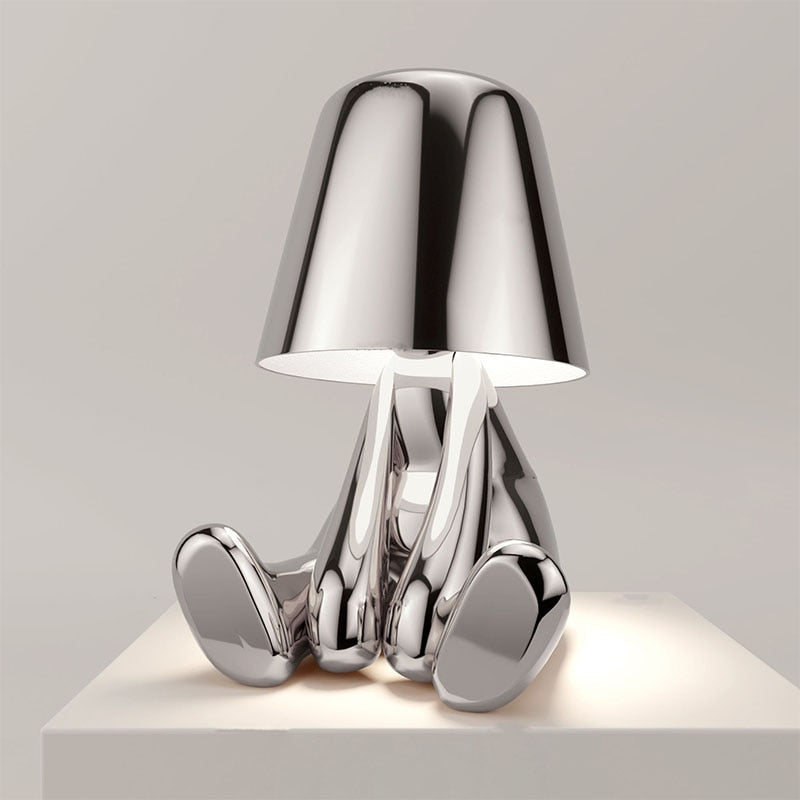 Lampada Figurativa Moderna - Misterlamp Decor Oro Seduto