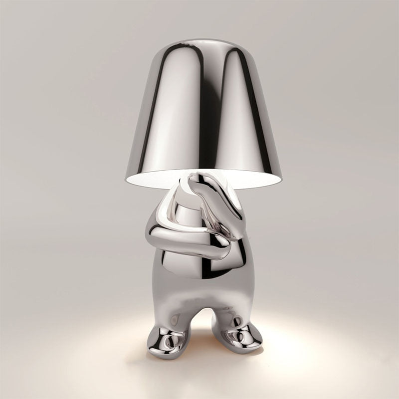 Lampada Figurativa Moderna - Misterlamp Decor Oro Seduto