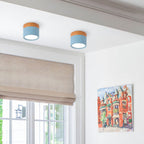 Moderno Faretto da Soffitto a Cilindro in Alluminio e Legno