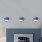 Moderno Faretto da Soffitto a Cilindro in Alluminio e Legno
