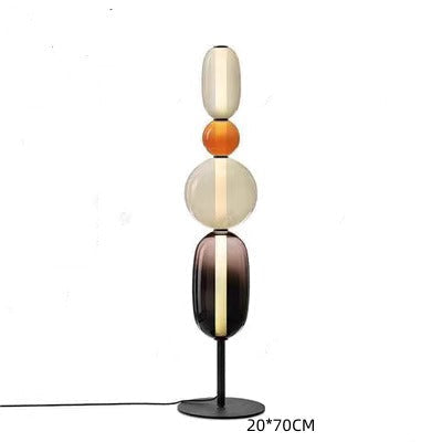 Lampada da Terra LED Dimmabile Moderna - Striscia Sostituibile - Nero/Oro