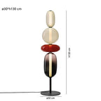 Lampada da Terra LED Dimmabile Moderna - Striscia Sostituibile - Nero/Oro