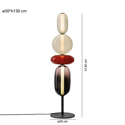 Lampada da Terra LED Dimmabile Moderna - Striscia Sostituibile - Nero/Oro