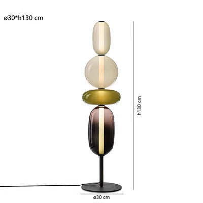 Lampada da Terra LED Dimmabile Moderna - Striscia Sostituibile - Nero/Oro
