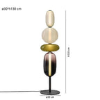 Lampada da Terra LED Dimmabile Moderna - Striscia Sostituibile - Nero/Oro