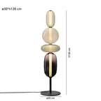 Lampada da Terra LED Dimmabile Moderna - Striscia Sostituibile - Nero/Oro