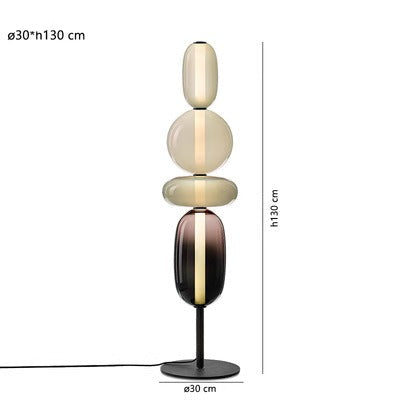 Lampada da Terra LED Dimmabile Moderna - Striscia Sostituibile - Nero/Oro