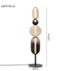 Lampada da Terra LED Dimmabile Moderna - Striscia Sostituibile - Nero/Oro