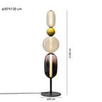 Lampada da Terra LED Dimmabile Moderna - Striscia Sostituibile - Nero/Oro