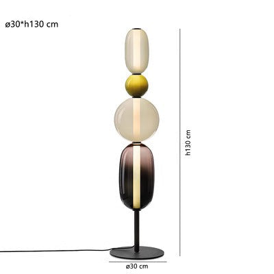 Lampada da Terra LED Dimmabile Moderna - Striscia Sostituibile - Nero/Oro