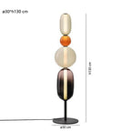 Lampada da Terra LED Dimmabile Moderna - Striscia Sostituibile - Nero/Oro
