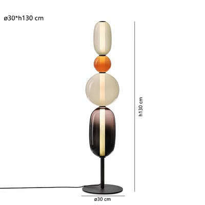 Lampada da Terra LED Dimmabile Moderna - Striscia Sostituibile - Nero/Oro