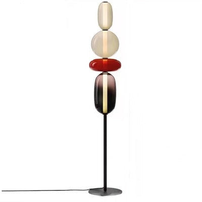 Lampada da Terra LED Dimmabile Moderna - Striscia Sostituibile - Nero/Oro