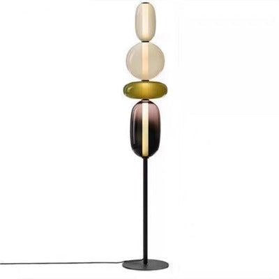 Lampada da Terra LED Dimmabile Moderna - Striscia Sostituibile - Nero/Oro