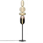 Lampada da Terra LED Dimmabile Moderna - Striscia Sostituibile - Nero/Oro