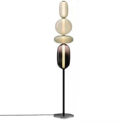 Lampada da Terra LED Dimmabile Moderna - Striscia Sostituibile - Nero/Oro