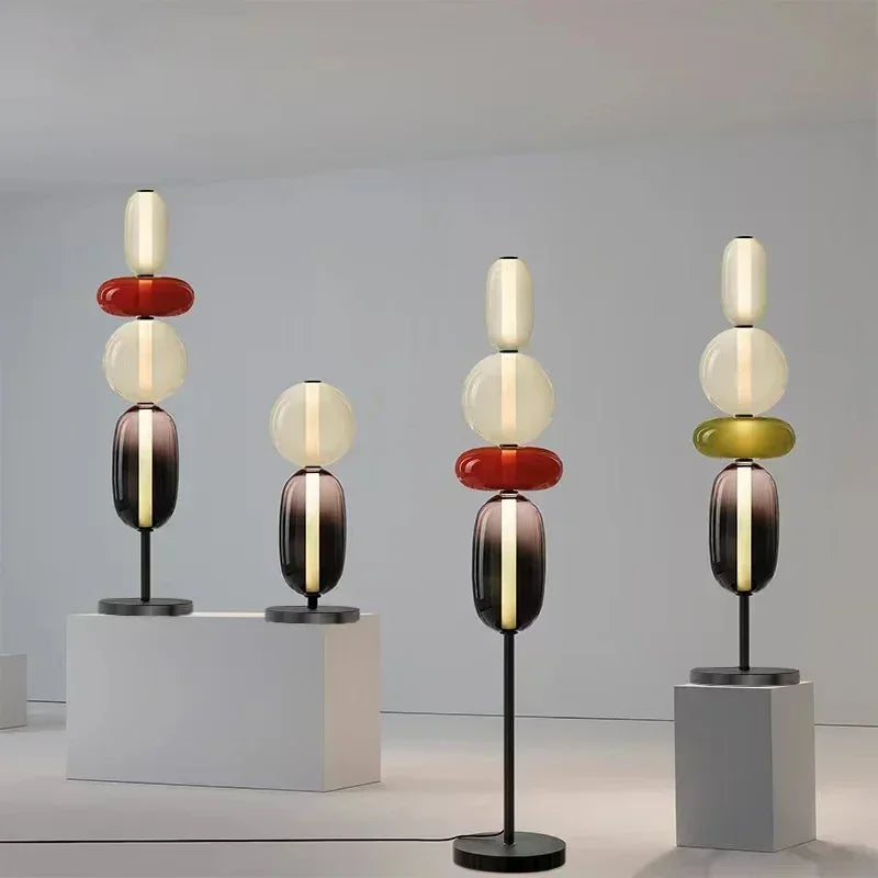 Lampada da Terra LED Dimmabile Moderna - Striscia Sostituibile - Nero/Oro