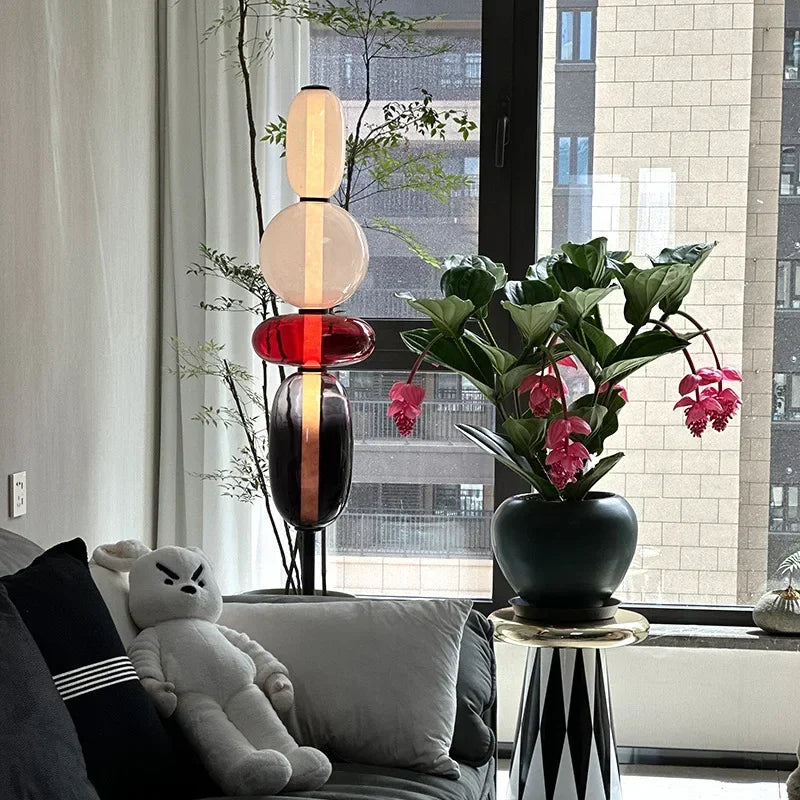 Lampada da Terra LED Dimmabile Moderna - Striscia Sostituibile - Nero/Oro