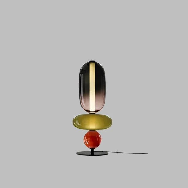 Lampada da Terra LED Dimmabile Moderna - Striscia Sostituibile - Nero/Oro