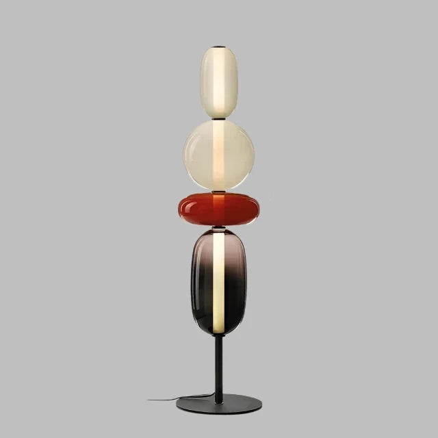 Lampada da Terra LED Dimmabile Moderna - Striscia Sostituibile - Nero/Oro