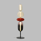 Lampada da Terra LED Dimmabile Moderna - Striscia Sostituibile - Nero/Oro