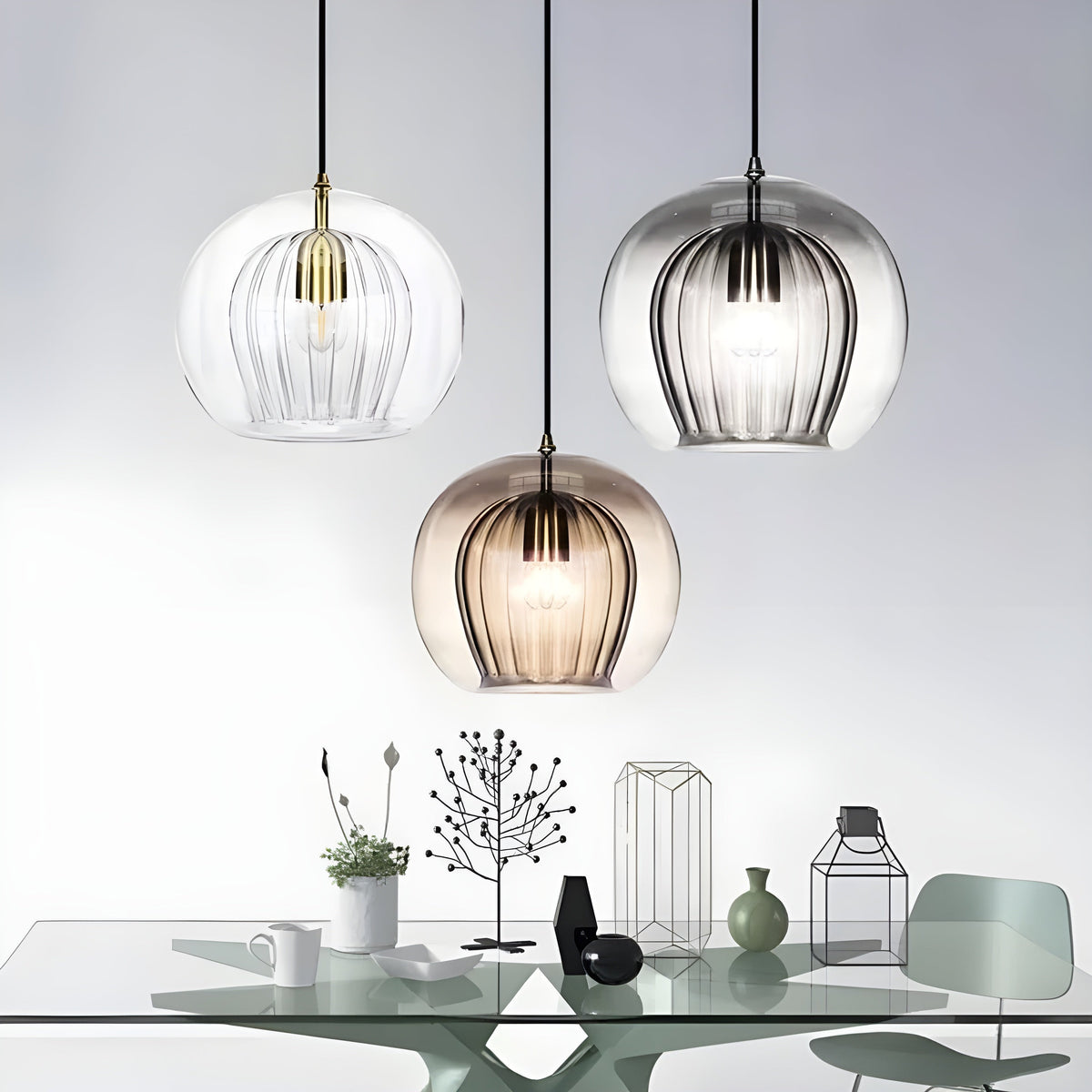 FrostedGlow Light – Lampada a sospensione in vetro moderna