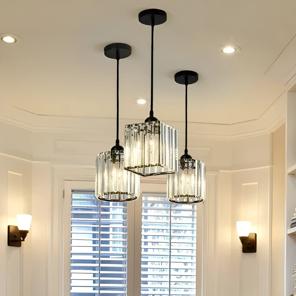 BrilliantGlow Light - Elegante lampada a sospensione in cristallo K9