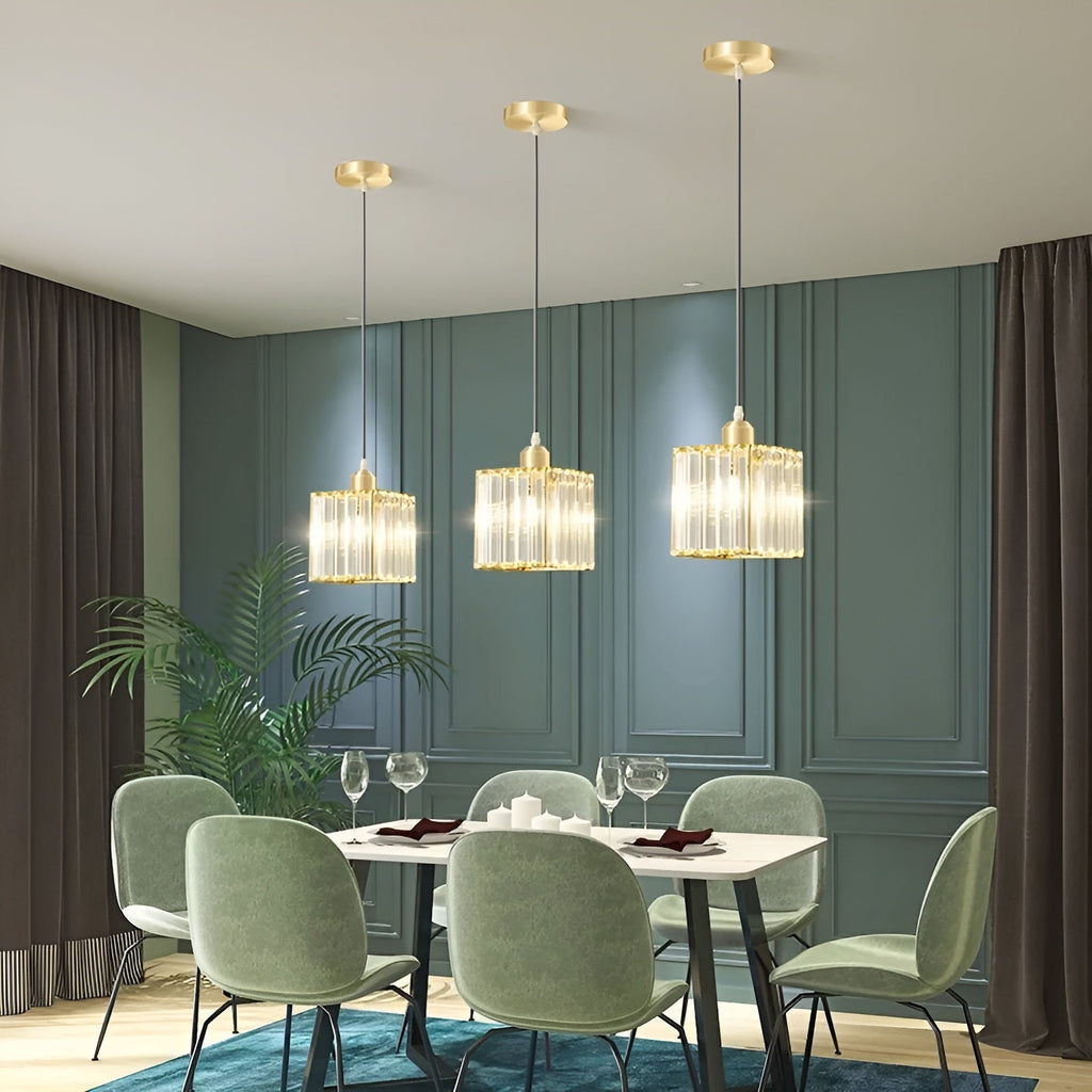BrilliantGlow Light - Elegante lampada a sospensione in cristallo K9