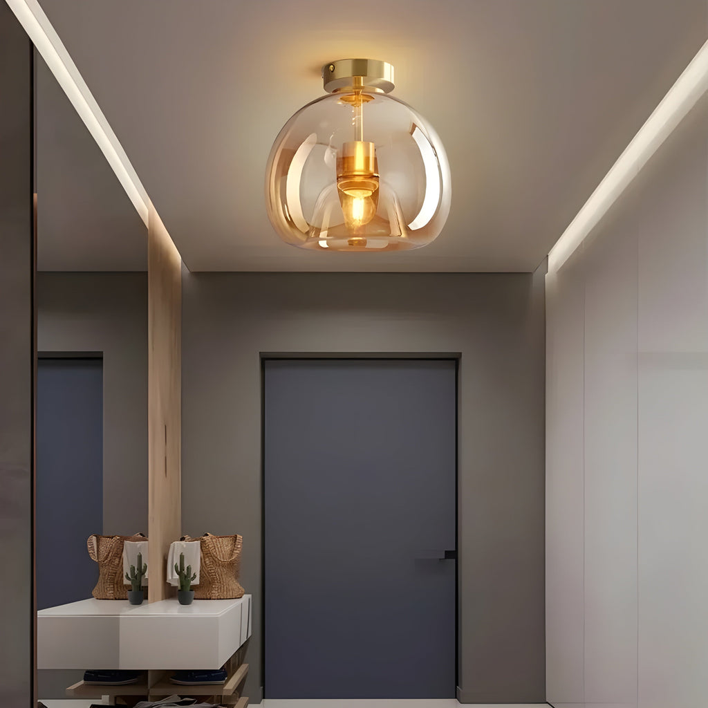 LustroCeil Light - Lampada da soffitto in vetro minimalista
