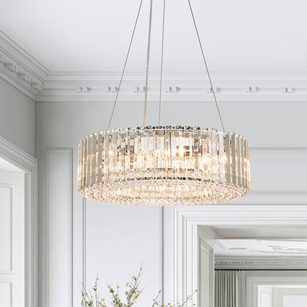 Moderno Lampadario a Sfera in Vetro con 6 Lumi