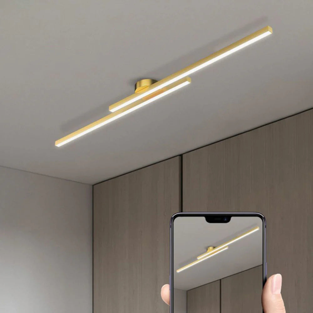 Moderna Lampada da Soffitto in Alluminio a Striscia Lunga