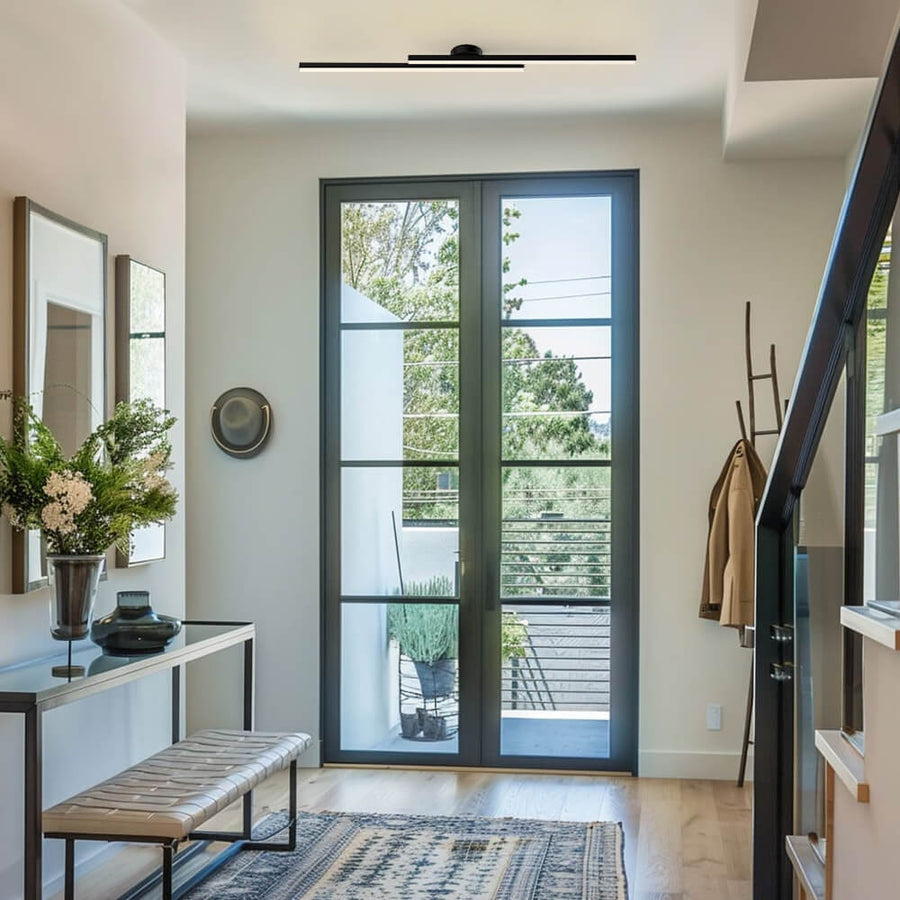 Maddie | Lampada da soffitto LED lineare moderna ultra-sottile in alluminio