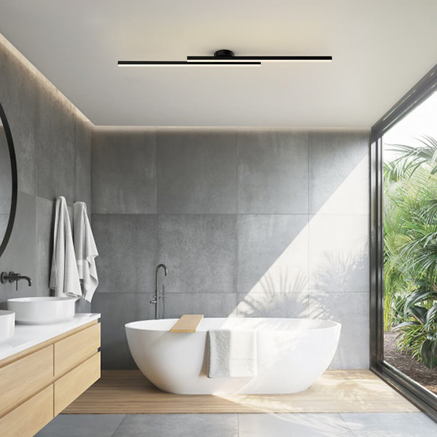 Maddie | Lampada da soffitto LED lineare moderna ultra-sottile in alluminio