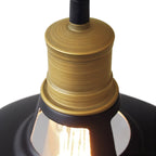 Lampada a Cupola Singola Nera e Rame Moderna