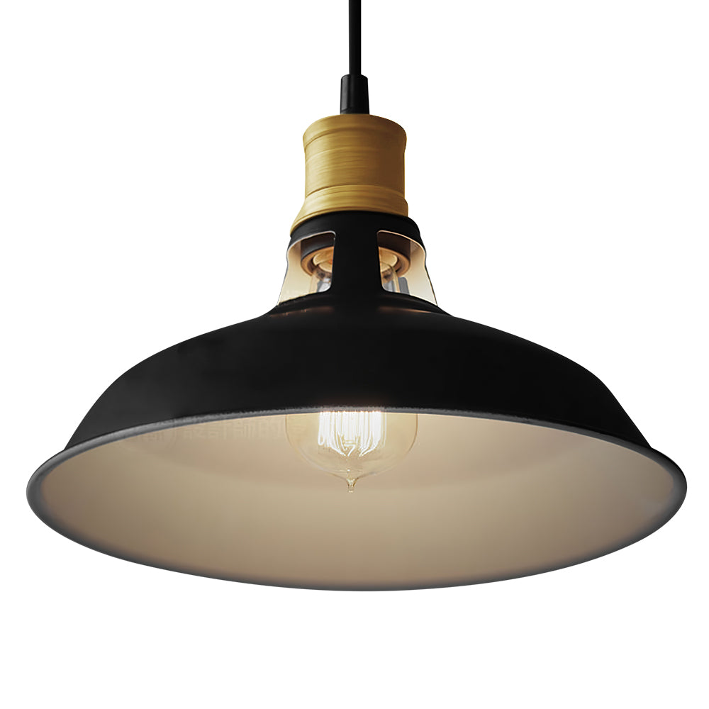 Lampada a Cupola Singola Nera e Rame Moderna