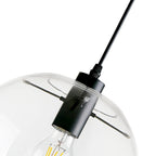Lampada a Sospensione Globo in Vetro Trasparente Moderna