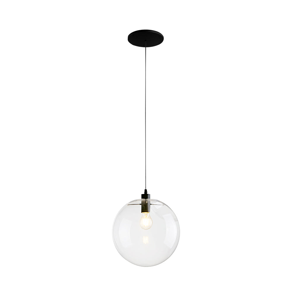 Lampada a Sospensione Globo in Vetro Trasparente Moderna