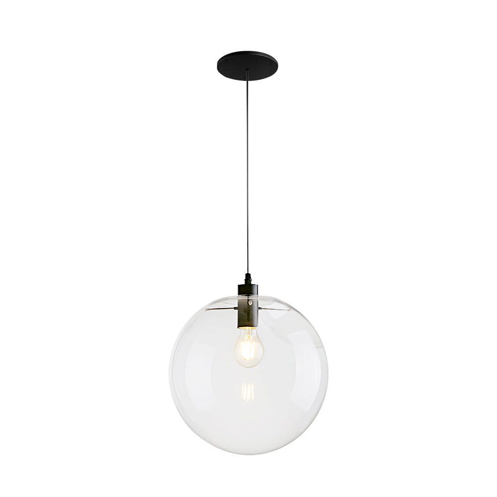 Lampada a Sospensione Globo in Vetro Trasparente Moderna