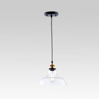 Lampada a sospensione moderna in vetro trasparente a cupola singola