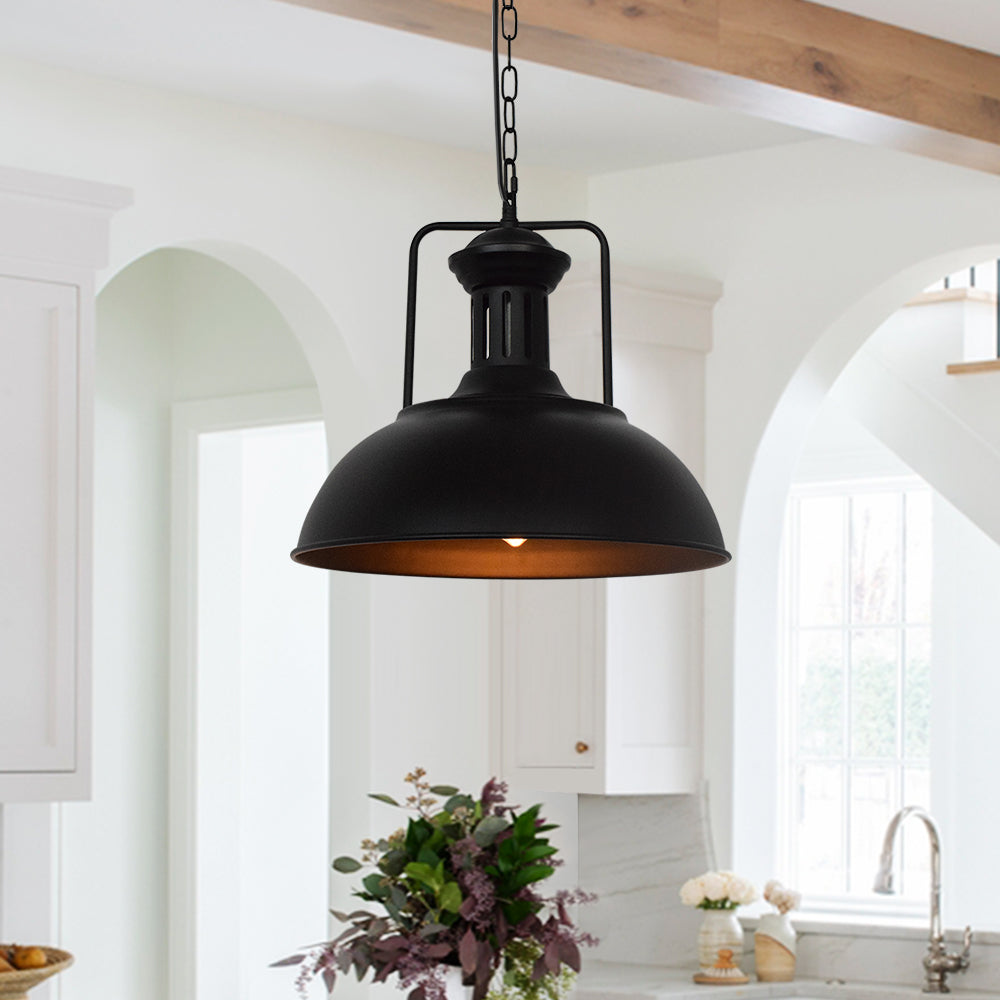 Lampada a sospensione moderna industriale a cupola singola