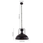 Lampada a sospensione moderna industriale a cupola singola