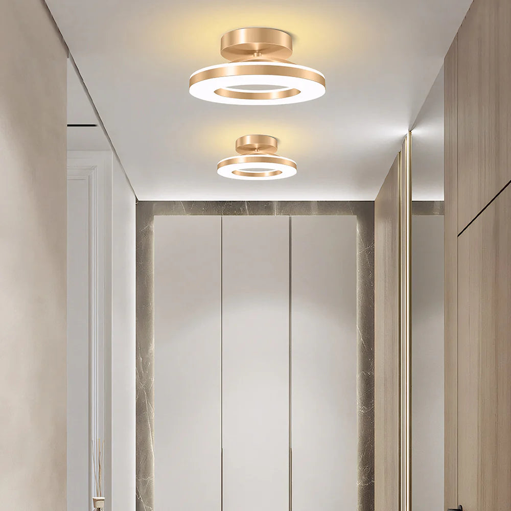 Lampada da soffitto rotonda in ferro moderno chic