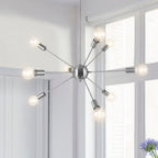 Moderno Lampadario Sputnik a 9 Luci in Stile Mid-Century